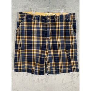 Vintage No Boundaries Shorts Mens 40 Blue‎ Plaid Cotton 90s Style Skater Preppy